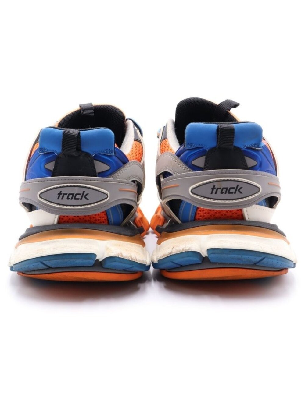 Balenciaga Track Trainers Low Cut Sneakers White Orange Blue - Picture 3 of 6
